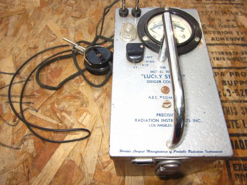 Vintage Lucky Strike Geiger Counter 106 B Old Mining Tool Estate Headphones