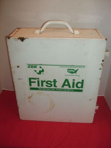 Vintage Metal Industrial Zee First Aid Box and Vintage Accessories