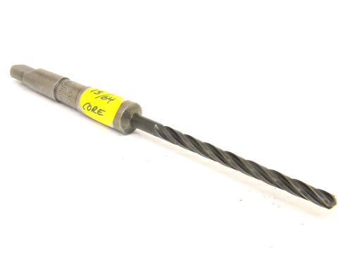 USED NATIONAL USA 13/64&#034; TAPER SHANK CORE DRILL #1MT .2031&#034;