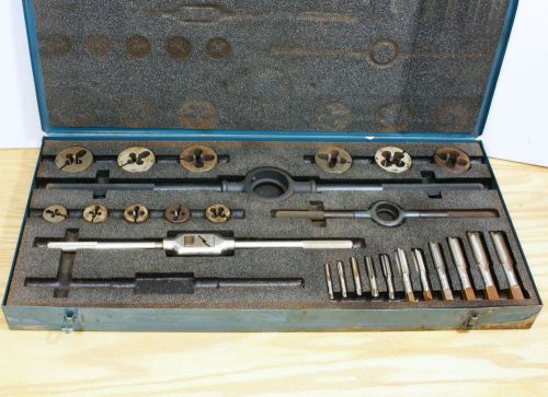 Greenfield 26 pc tap and die set fine gov contractor 1/4&#034; - 1&#034; for sale