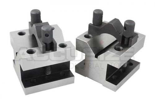 2-3/8&#039;&#039; x 2-3/8&#039;&#039; ultra precision v-block &amp; clamp set in fitted box, #eg10-9012 for sale