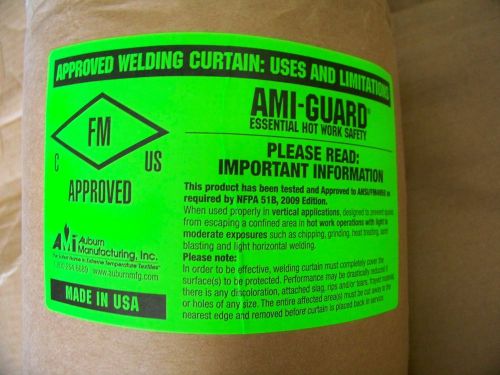 Roll ami-guard welding curtain 60&#034; x 140&#039; new for sale