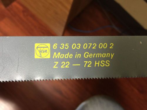 Fein Reciprocating Saw Blade Z 22-72 High Speed Steel NEW Germany