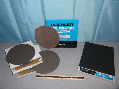 Lot of Buehler Polishing Discs Emery Discs and Carbimet Paper Sheets