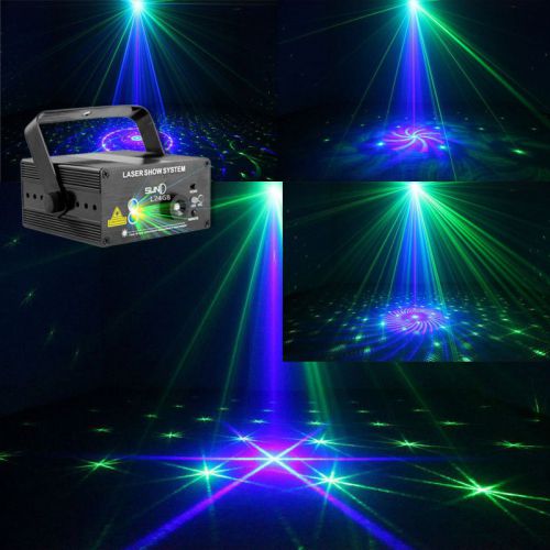 SUNY GB Laser Projector DJ LED Stage Lighting 3 Lens 24 Patterns for Disco Light