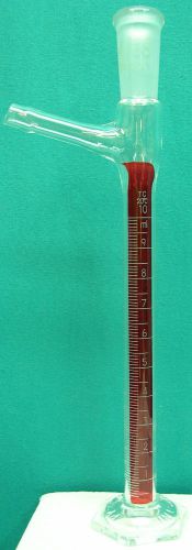Pyrex 10ml Lifetime Red Graduated Mixing Cylinder w/120° Angle Adapter 14/35