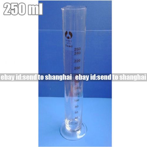 Glass cylinder graduated 250 ml liquid experimental equipment new for sale
