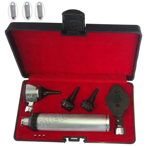 Professional Otoscope &amp; Ophthalmoscope Set ENT Medical Diagnostic, FREE 3 Bulbs
