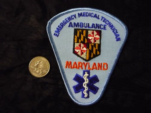 Maryland EMT Ambulance Emergency Medical Technician Embroidered Emblem Patch NWT
