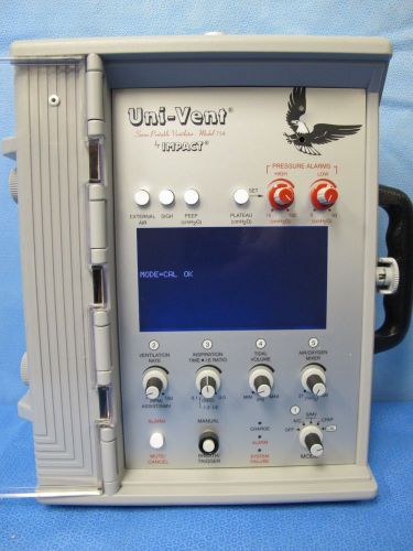 Impact eagle 754 uni-vent transport ventilator - low hours - tested for sale