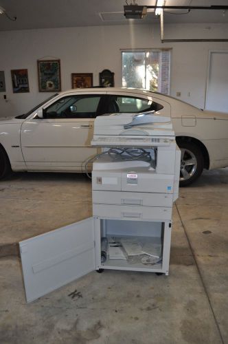 Copier, scanner, printer, fax, lanier ld016, used, storage cabinet, network for sale