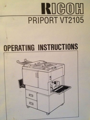 Operating Intstructions Operation Manual for RICOH VT2105
