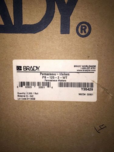 Brady ps-125-2-wt, permasleeve markers (lot of 4) for sale