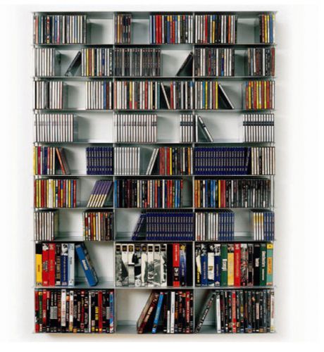 Libreria / Porta CD DVD KROSSING KRIPTONITE Alluminio - Bookcase / CD-DVD Holder