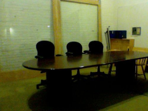 dark wood conference table