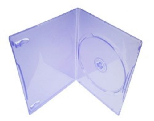 50 SLIM Clear Purple Color Single DVD Cases 7MM