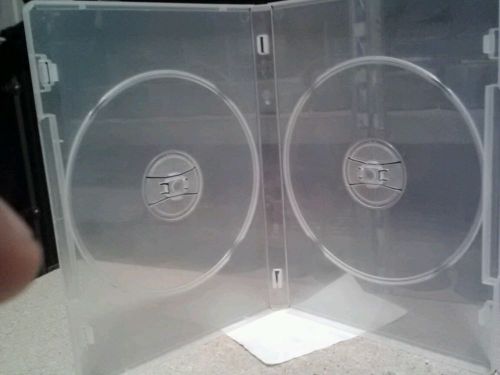 Clear DVD double cases amaray box CD video movie storage replacement