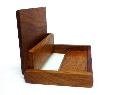Business Name Card Holder Teak-Wood Wooden Box Thai Handmade