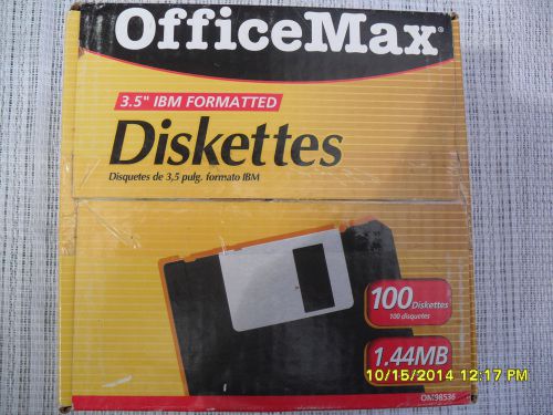 OFFICE MAX  3.5&#034; IBM FORMATTED DISKETTES  BOX OF 100