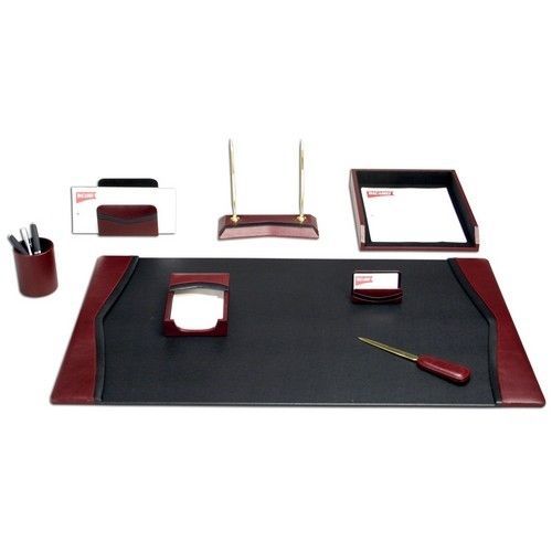 Dacasso Two-Toned Leather 8-Piece Desk Pad Kit - DACD7012 - 8/Kit