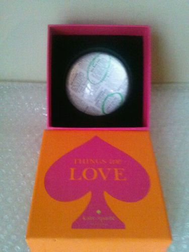 Kate Spade Things We Love Glassiffieds CLASSIFIEDS Glass Paper Weight New NIB