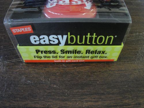 STAPLES® TALKING EASY BUTTON  FREE SHIPPING RARE GIFT BOX 2011Vintage collectors