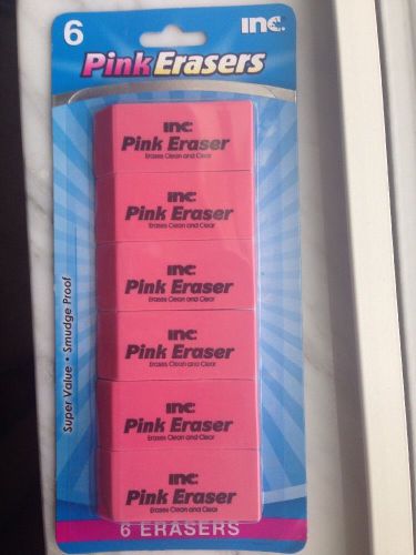 Inc Pink Eraser Strong Quality  Erases Clean And Clear Fast Shipping