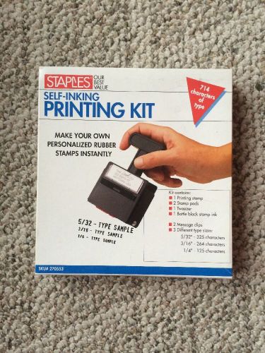 Vintage Stapels Self-Inking Printing Kit (Return Address Rubber Stamp at Home!)