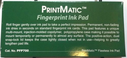 SIRCHIE PrintMatic Flawless Fingerprint Ink Pads PFP700 Finger Print Police FBI