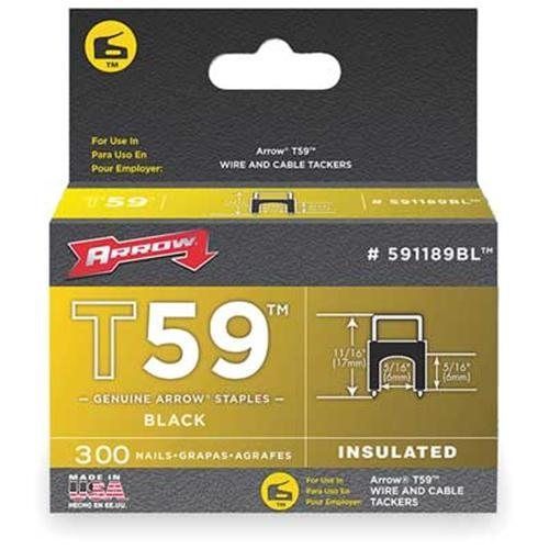 Staples insulated 5/16 inch x 5/16 inch black for sale