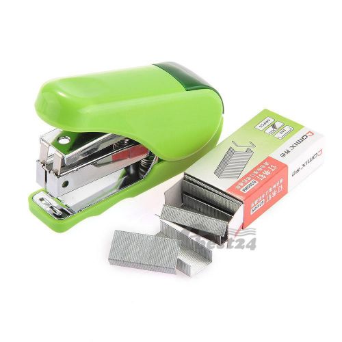 Portable desk manual stapler + staples set office school home stationery for sale