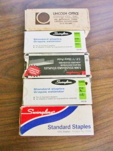 4 + Boxes Standard STAPLES - 5,000 per Box, Swingline 35108