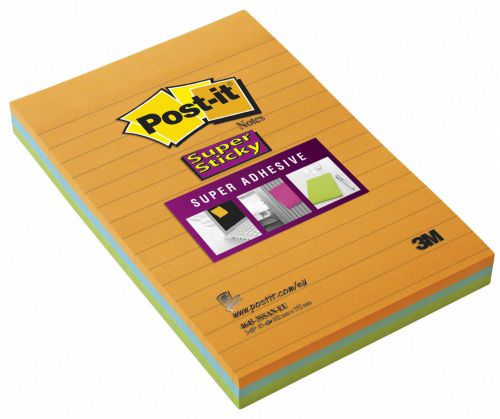 3M 4&#034; x 6&#034; Assorted Colors Sticky Post-it Note
