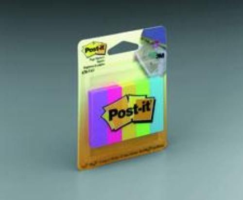 Post-it Page Markers 1/2&#039;&#039; x 2&#039;&#039; Assorted Ultra 5 Count 100 Sheets