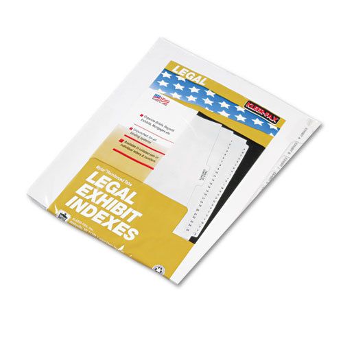 80000 series side tab legal index divider set, printed &#034;exhibit a&#034;-&#034;exhibit z&#034; for sale