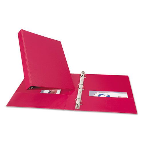 Durable Binder with Slant Rings, 1&#034; Capacity, Red