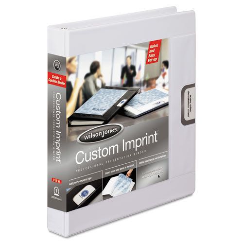 Custom Imprint Presentation Binder, 1&#034; Capacity, White