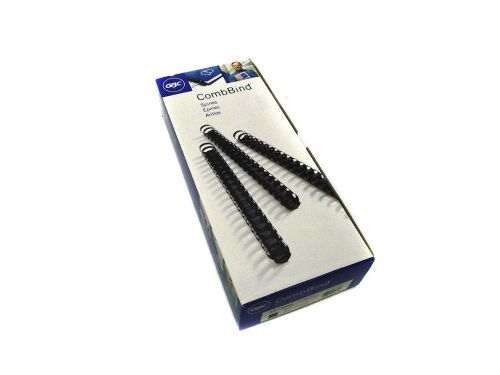NEW GBC CombBind 3/8 10mm Black Binding Comb 100 Pack 55 Sheet Capacity