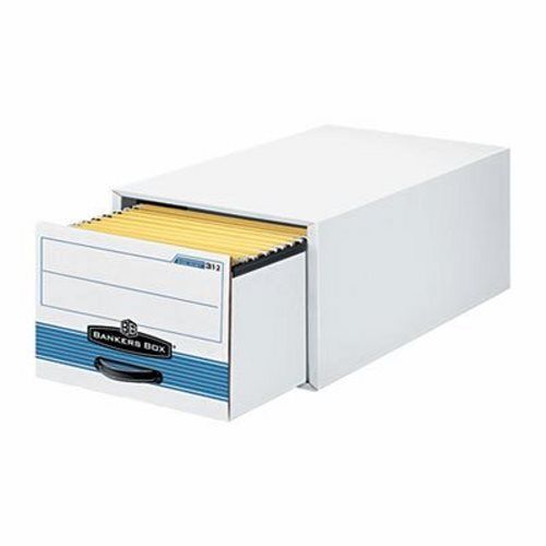 Storage/Drawer Steel Plus Storage Box, Legal, White/Blue, 6/Carton (FEL00312)
