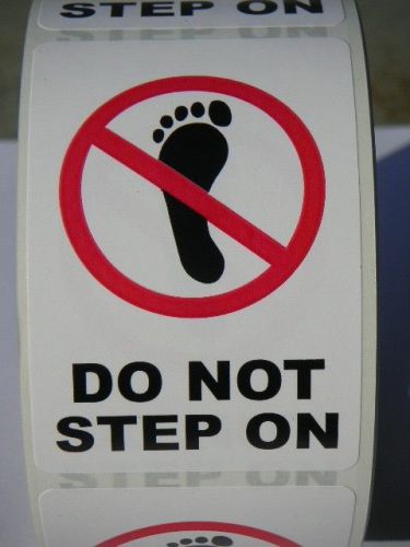 DO NOT STEP ON,  &#034; Trial Size&#034; ,  Warning Labels Stickers (50 cut labels)