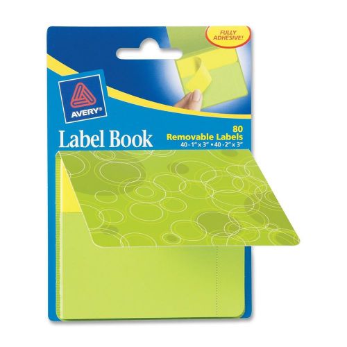 Avery green circles label book - 1&#034;, 2&#034; width x 3&#034;, 3&#034; length - 80 / (ave22065) for sale