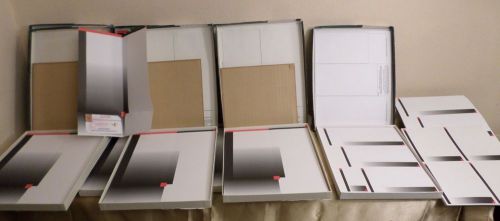 Paperdirect 7 boxes of 50 BROCHURE JACKETS open box white red gray heavy 38#