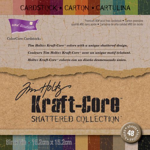 Darice Core-dinations Kraft Core By Tim Holtz 6-in x 8-in 48/Pkg Shattered