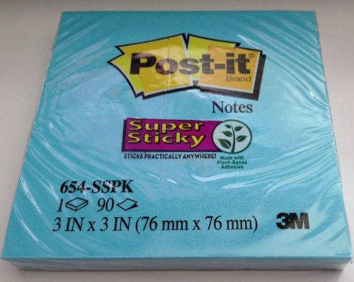 Post-it super sticky note 90 count bue