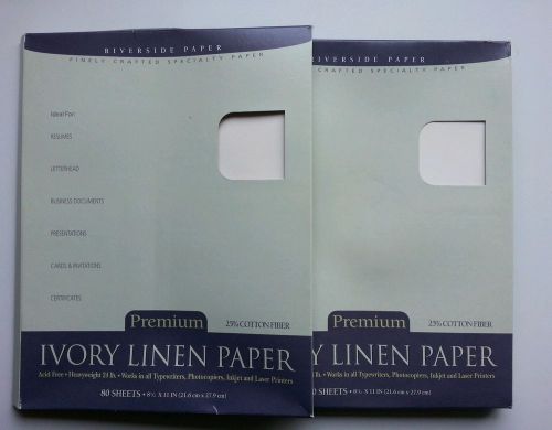 Riverside Premium Ivory Linen Paper 134 Sheets 8.5x11 Acid Free