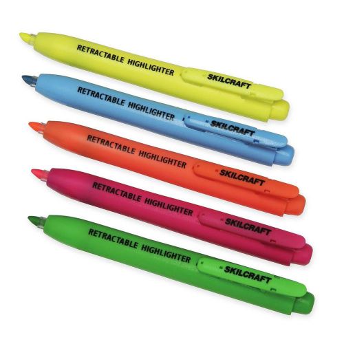 Skilcraft Retractable Highlighter - Chisel Marker Point Style - (nsn5548211)