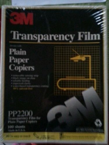 3M PP2200 Transparency Film Plain Copiers  8 1/2&#034; x 11&#034;  215mm x 297mm 100 sheet