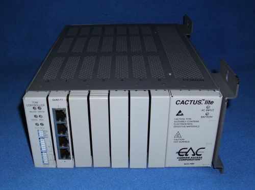CACTUS. lite Carrier Access Corp., TDM Controller, QUAD T1, Power Supply Battery