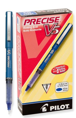 Pilot V5 Stick Rolling Ball Pens (Free 2 DAY SHIPPING) Blue Ink Dozen Box