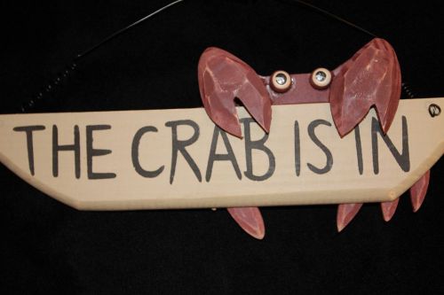 (2)pcs,crab is in, home office sign,funny,home,office,sign,funny office sign for sale